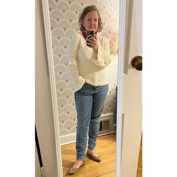 Madewell White Cotton Blend Sweater X-small - Picture 3 of 7